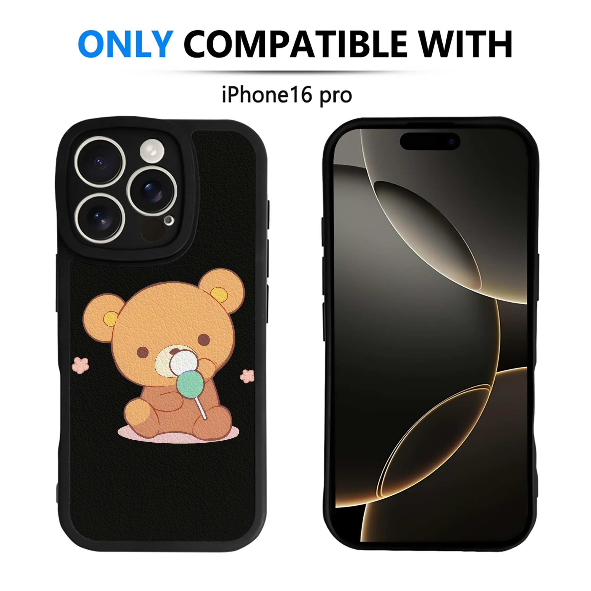（画像用） リラックマ リラックマ キイロイトリ Rilakkuma Korilakkuma Kiiroitori 【iPhone 16シリーズ対応】シリコンスマホケース（レザー調） 材質：シリコン